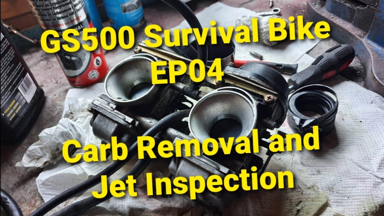GS500 Survival/Scrambler Build - EP04 - Carb removal and jet cleaning