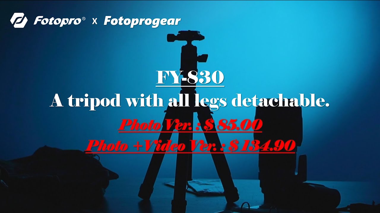 A tripod with all legs detachable, Fotopro FY-830