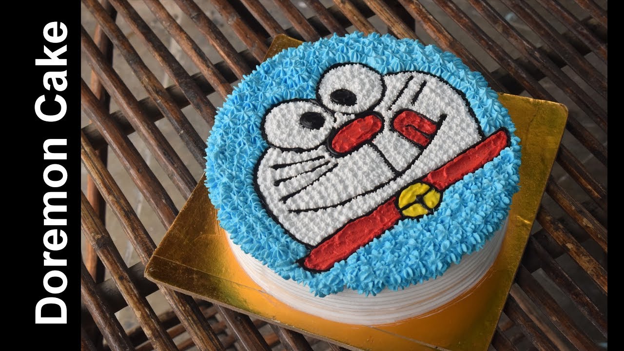 कढ़ाई में बनाये आसान और बच्चो के लिए ये लाजवाब केक - Doremon Cake Recipe - Theme Cake for Birthday