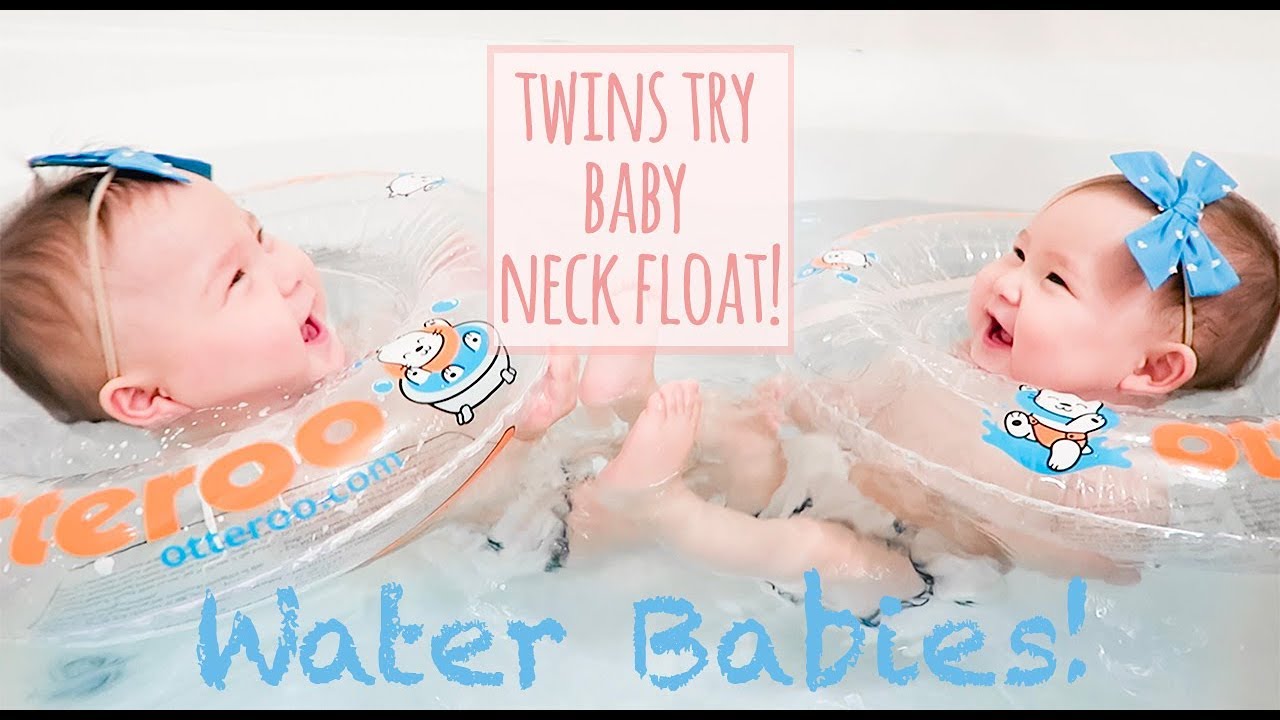 Twins Try Baby Neck Float!