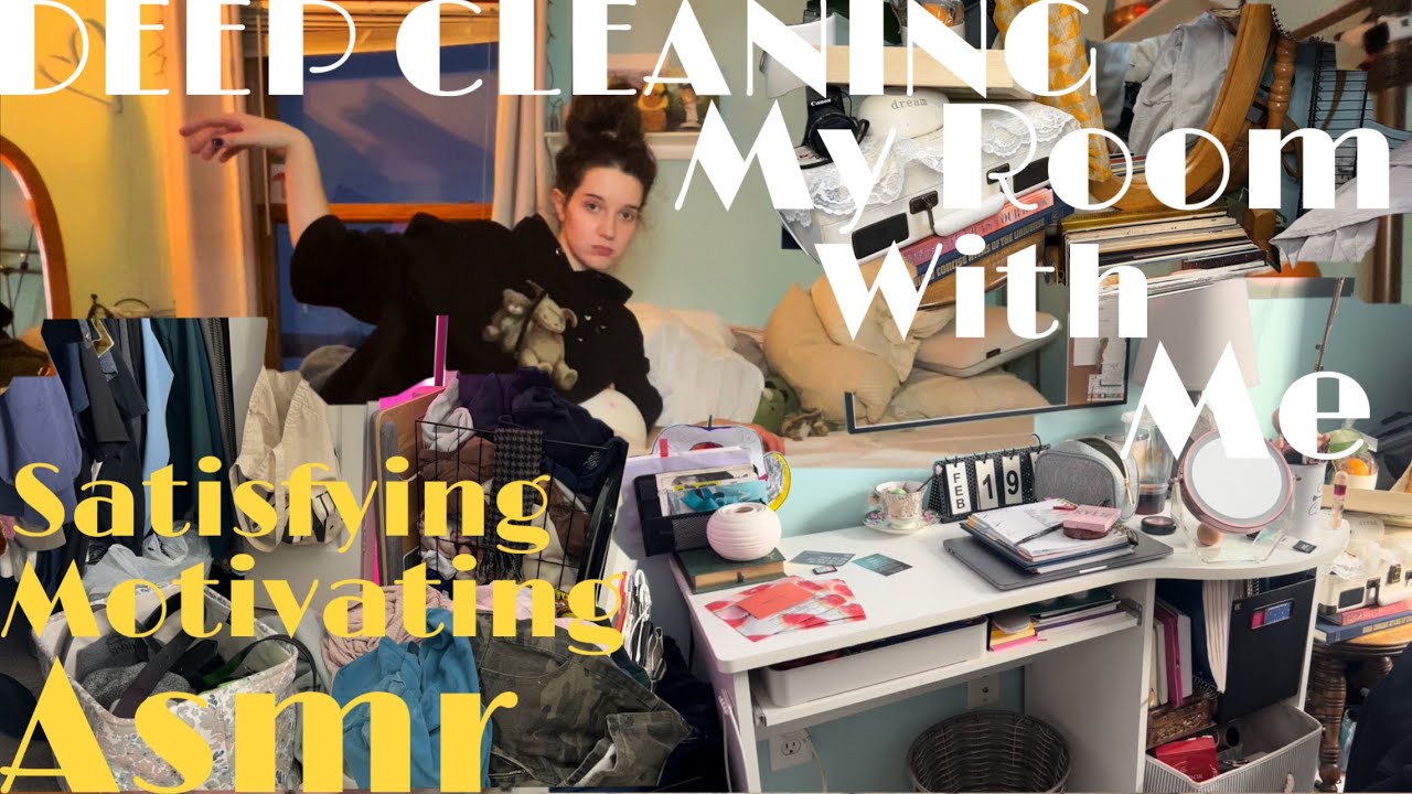 DEEP CLEANING my room w/ me (SATISFYING & MOTIVATING)