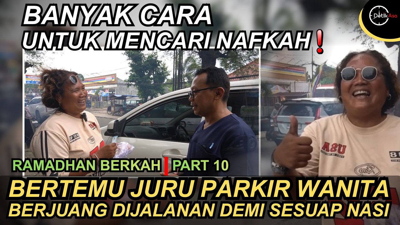 TAK MALU MENJADI JURU PARKIR WANITA❗️ DEMI SEPIRING NASI❗️