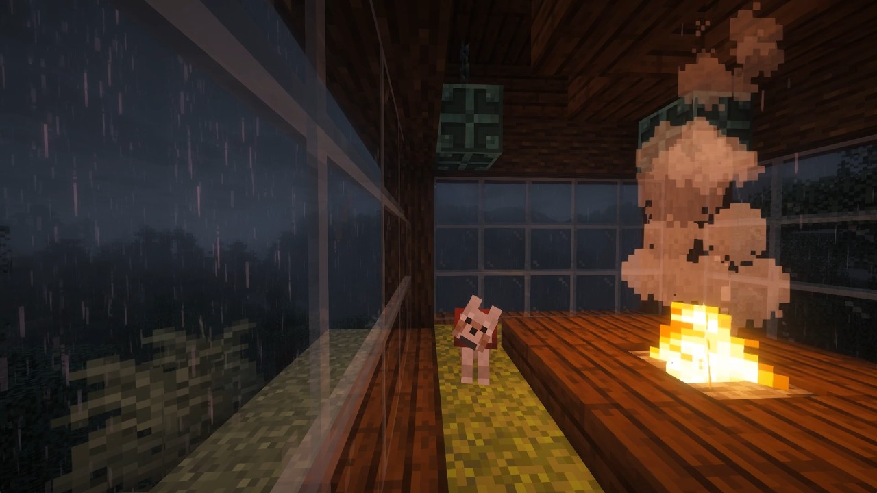 The Sound of Silence 🌧️ 10 Hours of Pure Minecraft Rain (No Music)