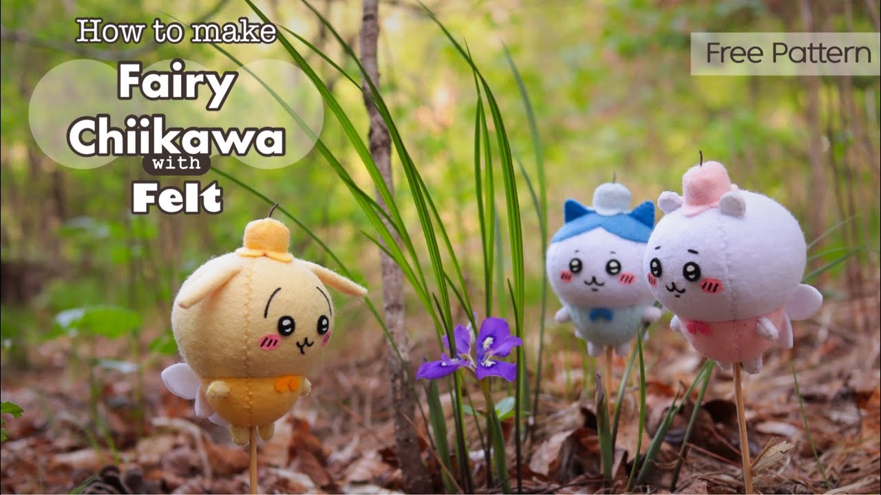 [도안 공유]요정 치이카와 펠트인형 만들기/Fairy chiikawa doll/ちいかわ/フェルト