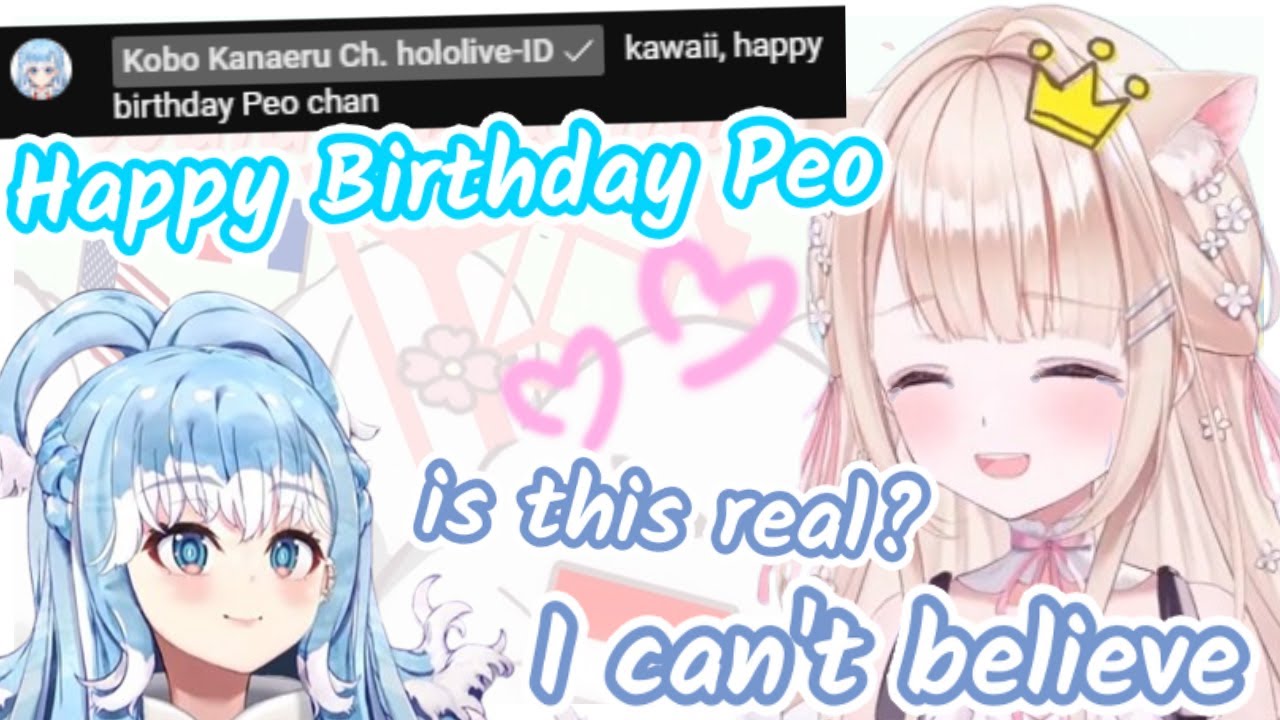 Peo cried after Kobo wished her Happy Birthday and looked through Fan made birthday project