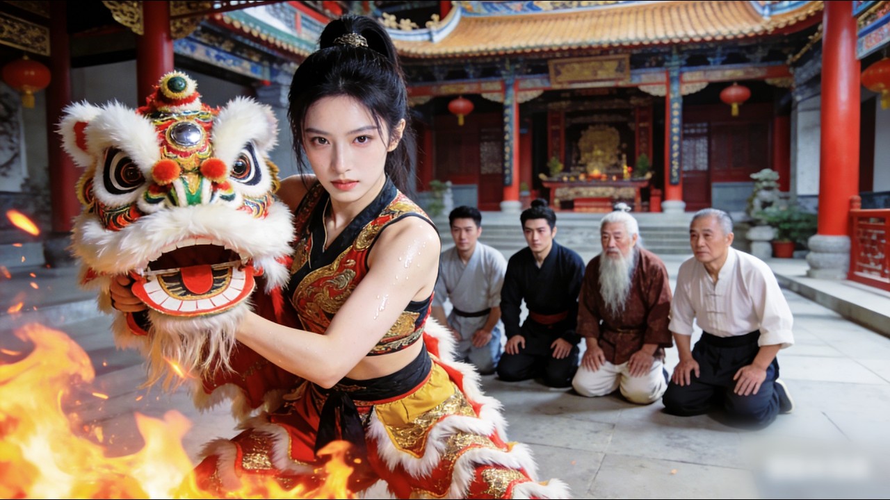Kicked out for being a girl?😤she returns in battle mode takes down the men who mocked her！#liondance