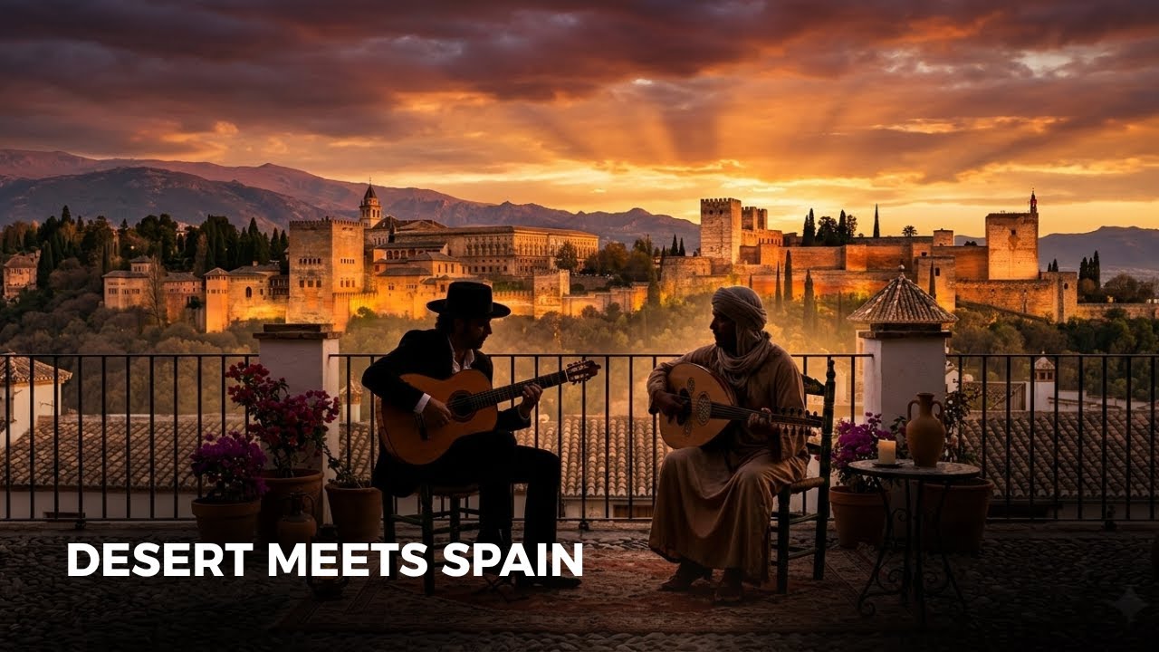 Arabic Spanish Fusion Instrumental 🔥 Flamenco Guitar & Oud | Andalusian World Music Experience