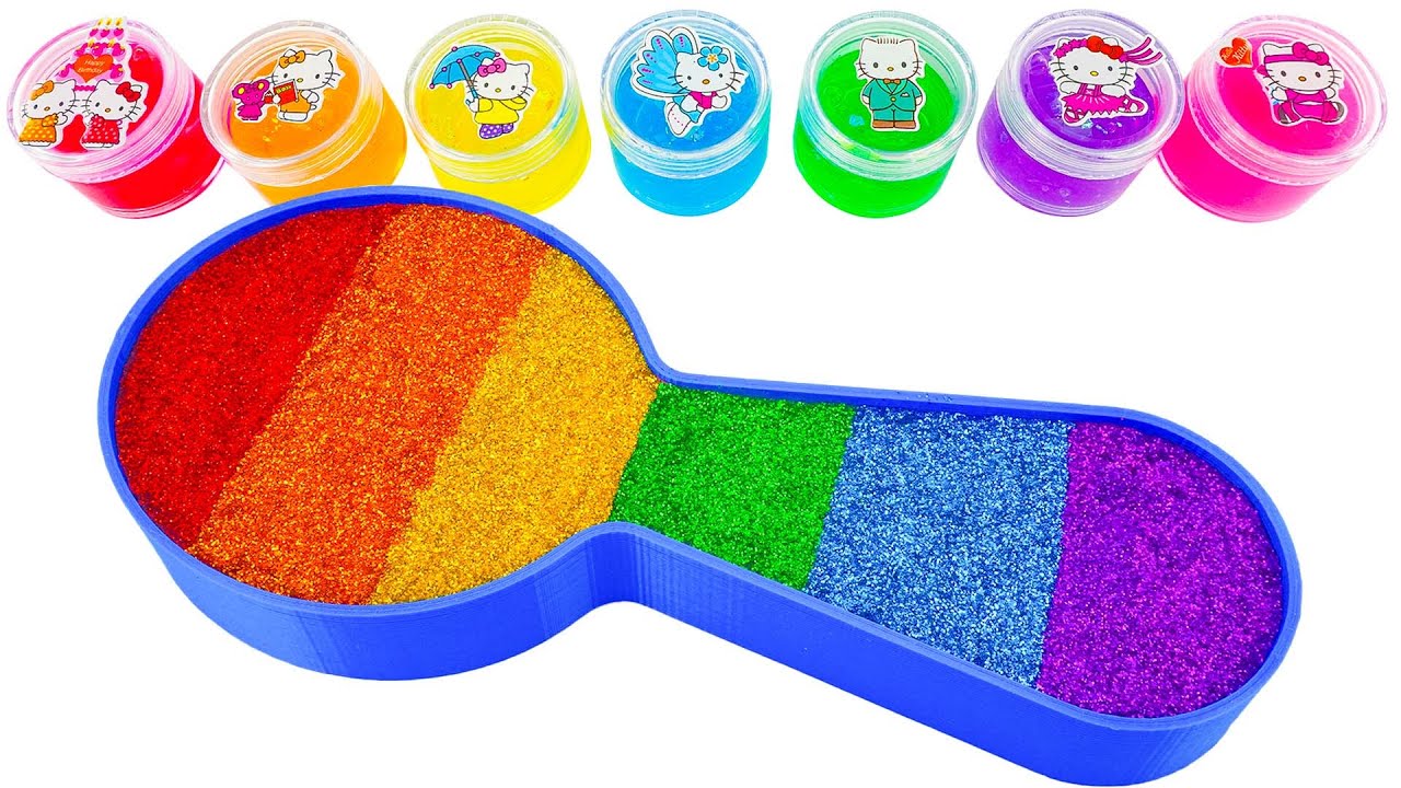 🥄 Video Satisfactorio | Cómo Hacer una Cuchara de Slime de Colores 🌈 ASMR | Rainbown TH Sand