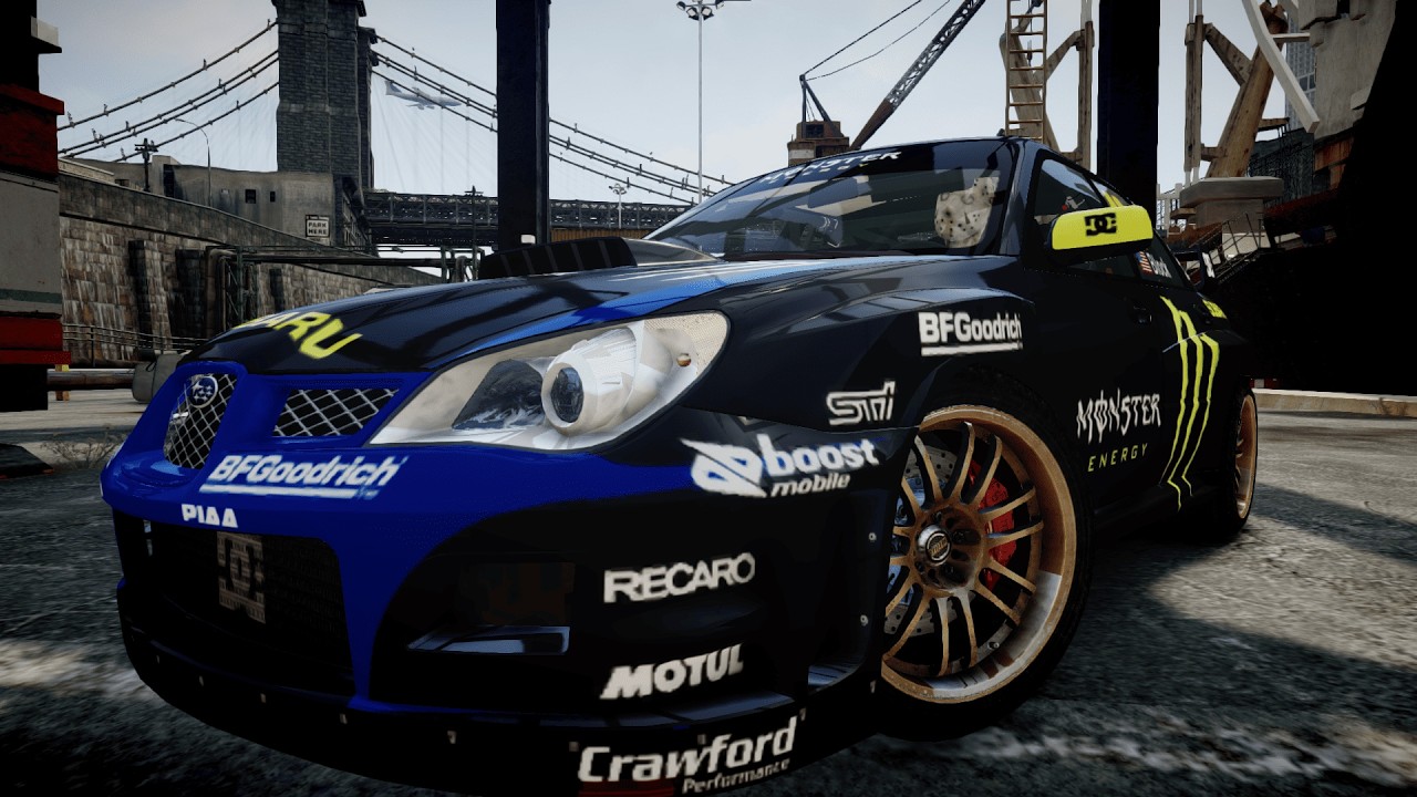 GTA IV Ken Block's Subaru Impreza WRX STI GD Gymkhana Crash Testing