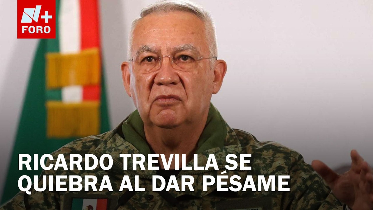 Ricardo Trevilla llora al dar p&eacute;same a familias de militares muertos en detenci&oacute;n de El Mencho