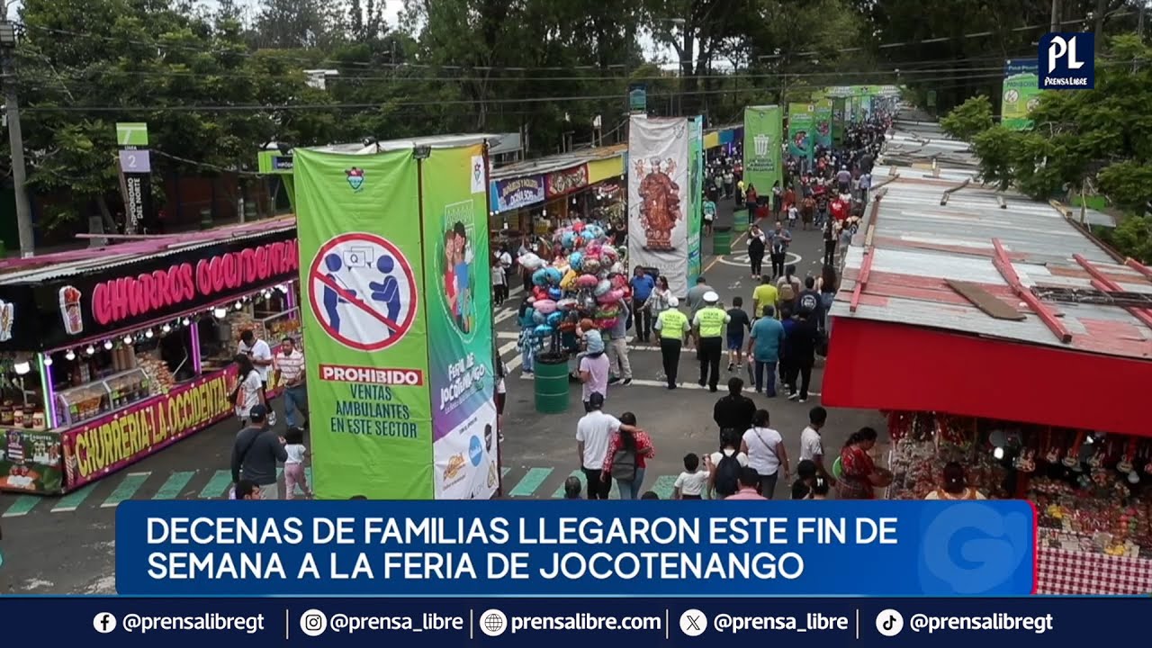 Comida típica, juegos mecánicos y música disfrutan guatemaltecos en la Feria de Jocotenango