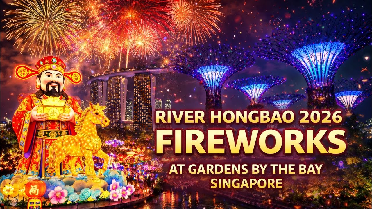 River hongbao 2026 fireworks at gardens by the bay Singapore