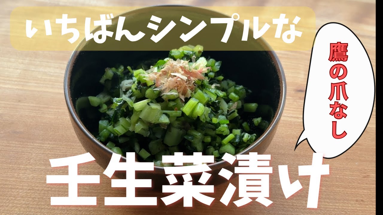 #171 【簡単！】一番シンプルな壬生菜漬けの作り方