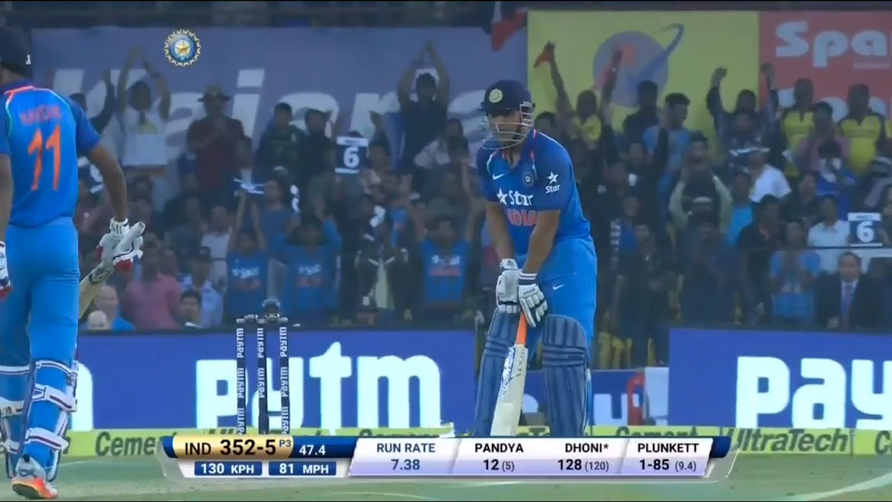MS Dhoni 134(122) vs ENGLAND 2017 in Cuttack