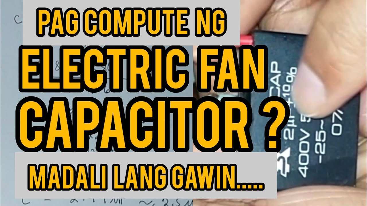 How to calculate the capacitor for electric fan
