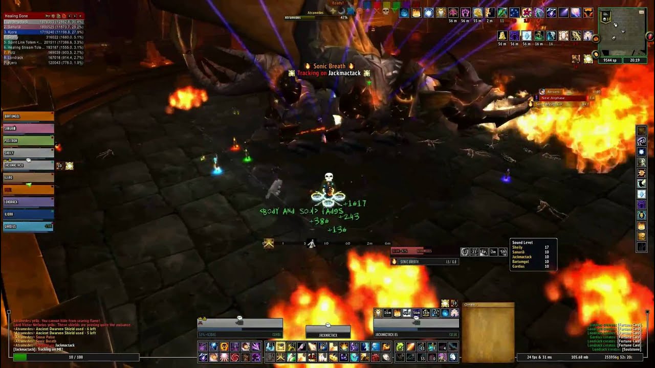Satanophobia 10 man raid - Atramedes heroic (Priest PoV) - World of Warcraft