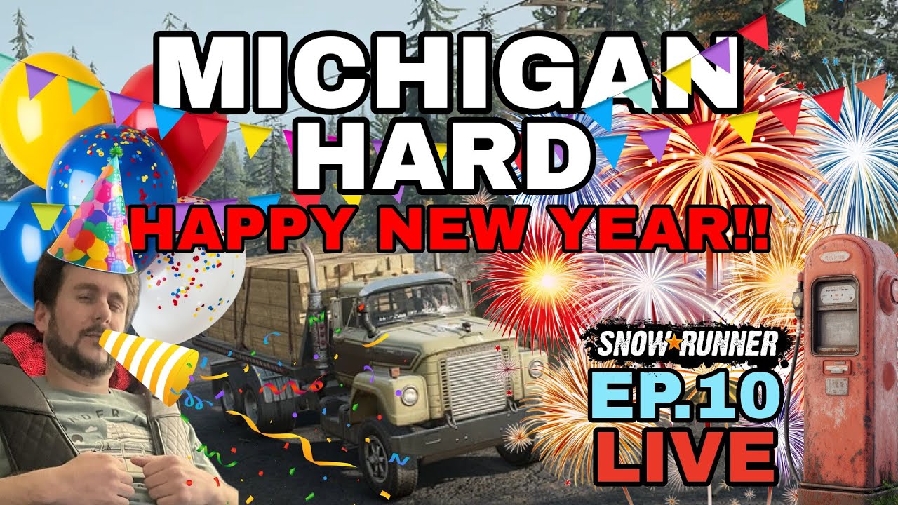 New Start | Happy New Year!! | Ep.10 | Hard | Live | Snowrunner | Michigan
