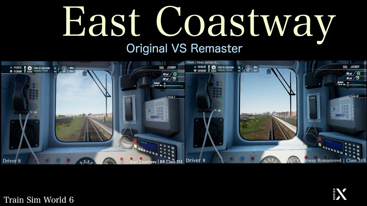TSW6 - East Coastway  - Remaster VS Original Side by Side -  Seaford to Lewes - Xbox series X