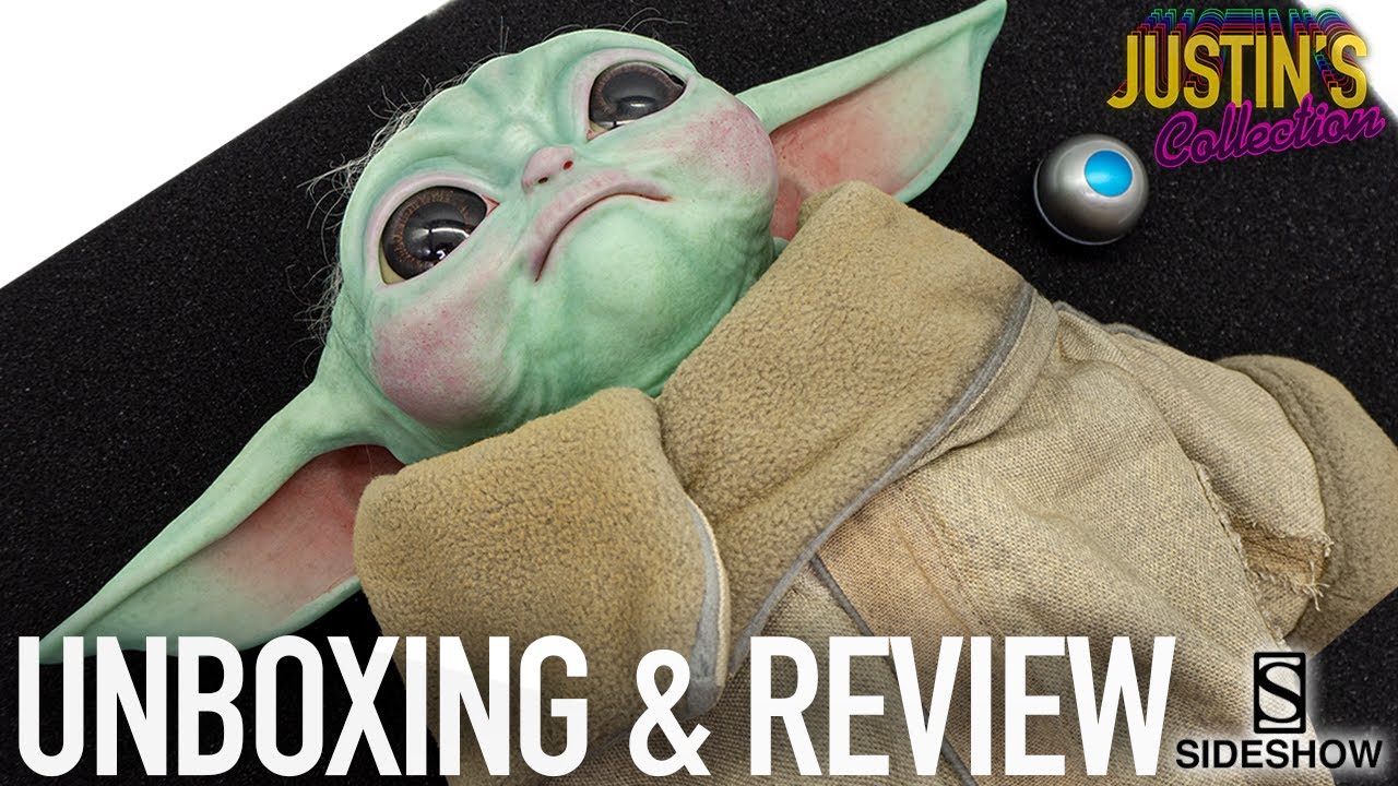 Sideshow The Child / Grogu / Baby Yoda The Mandalorian Life-Size Figure Unboxing & Review