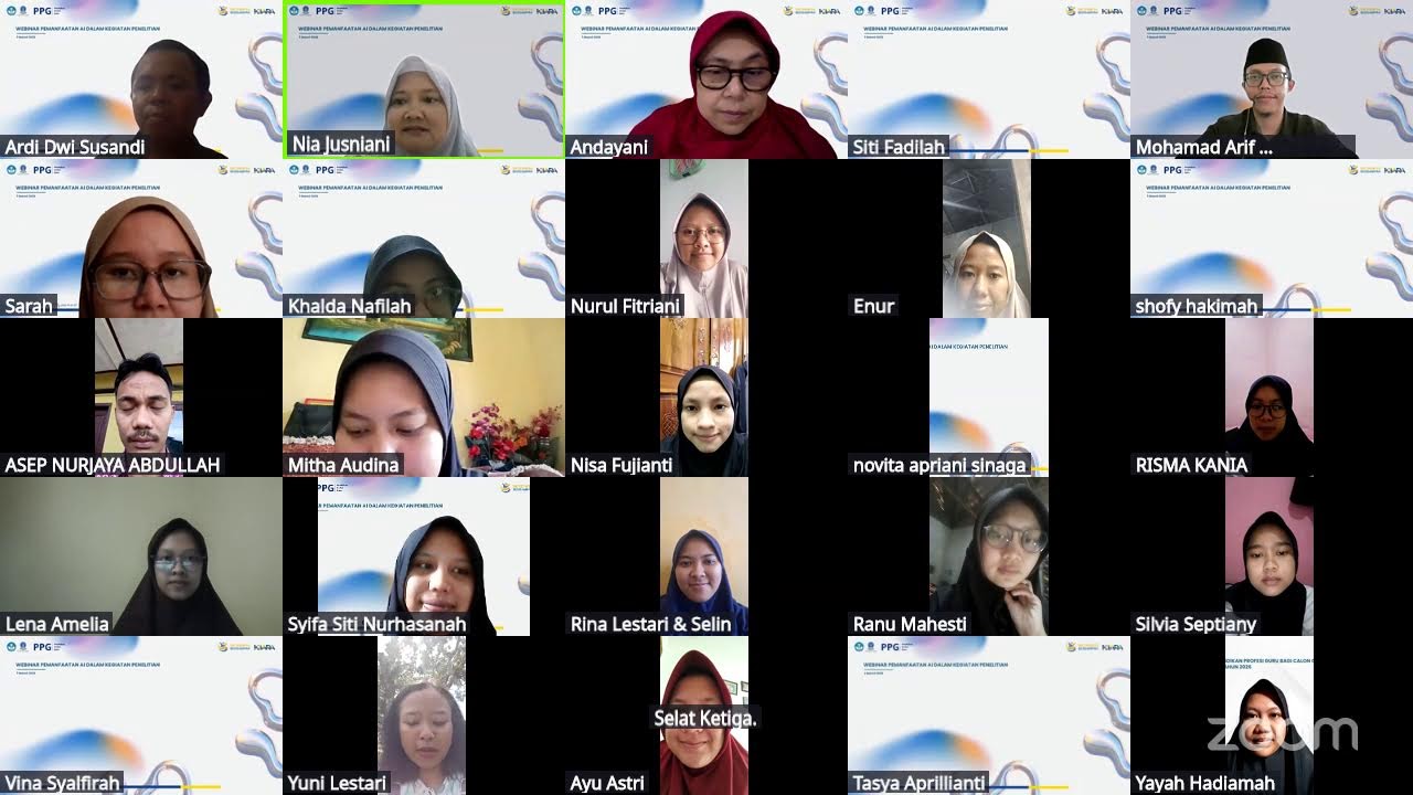 Webinar Pemanfaat AI dalam Kegiatan Penelitian PPG