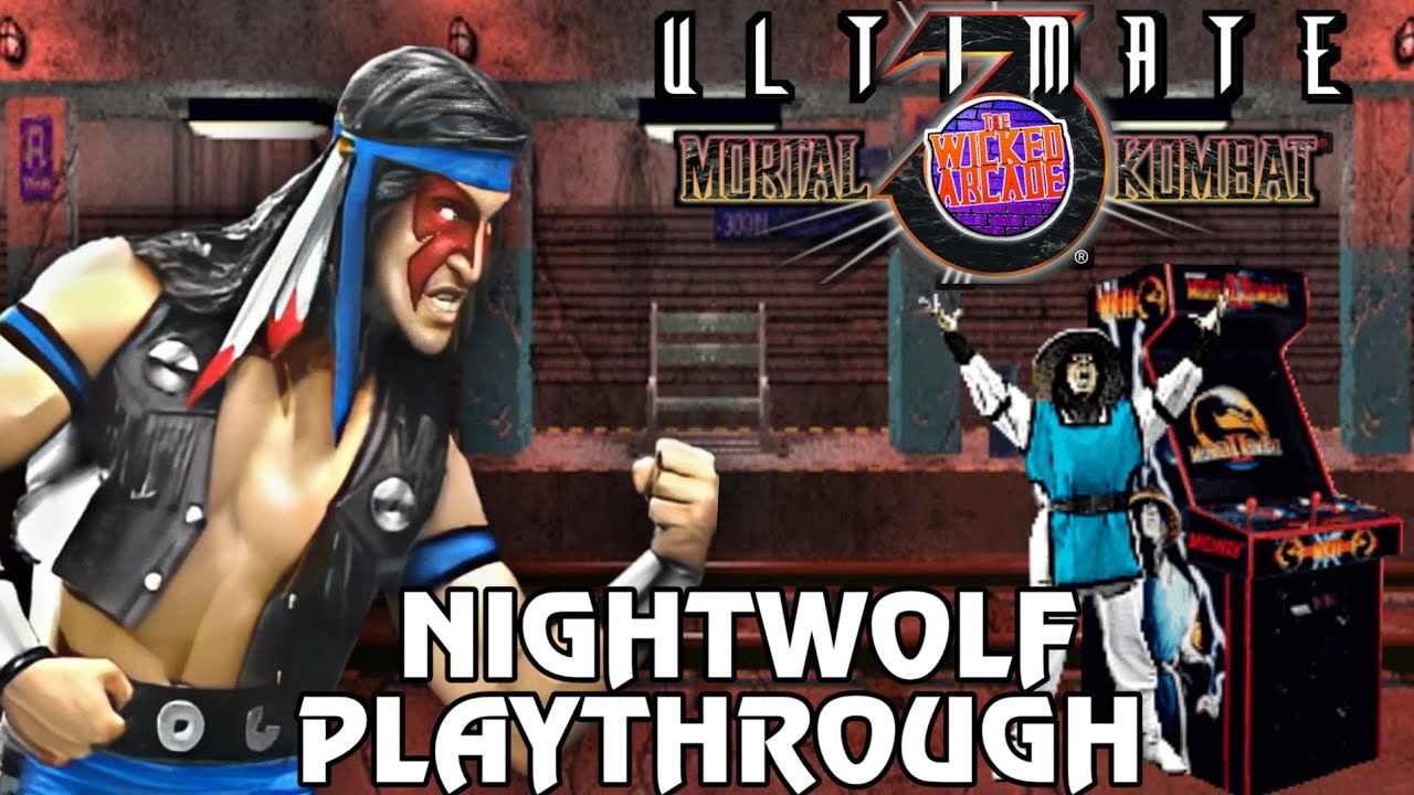 Ultimate Mortal Kombat 3 Arcade Cabinet - Nightwolf Playthrough 🐺