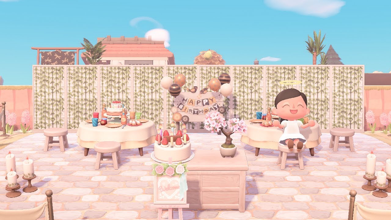 BIRTHDAY AREA SPEED BUILD ~ ACNH // ANIMAL CROSSING NEW HORIZONS