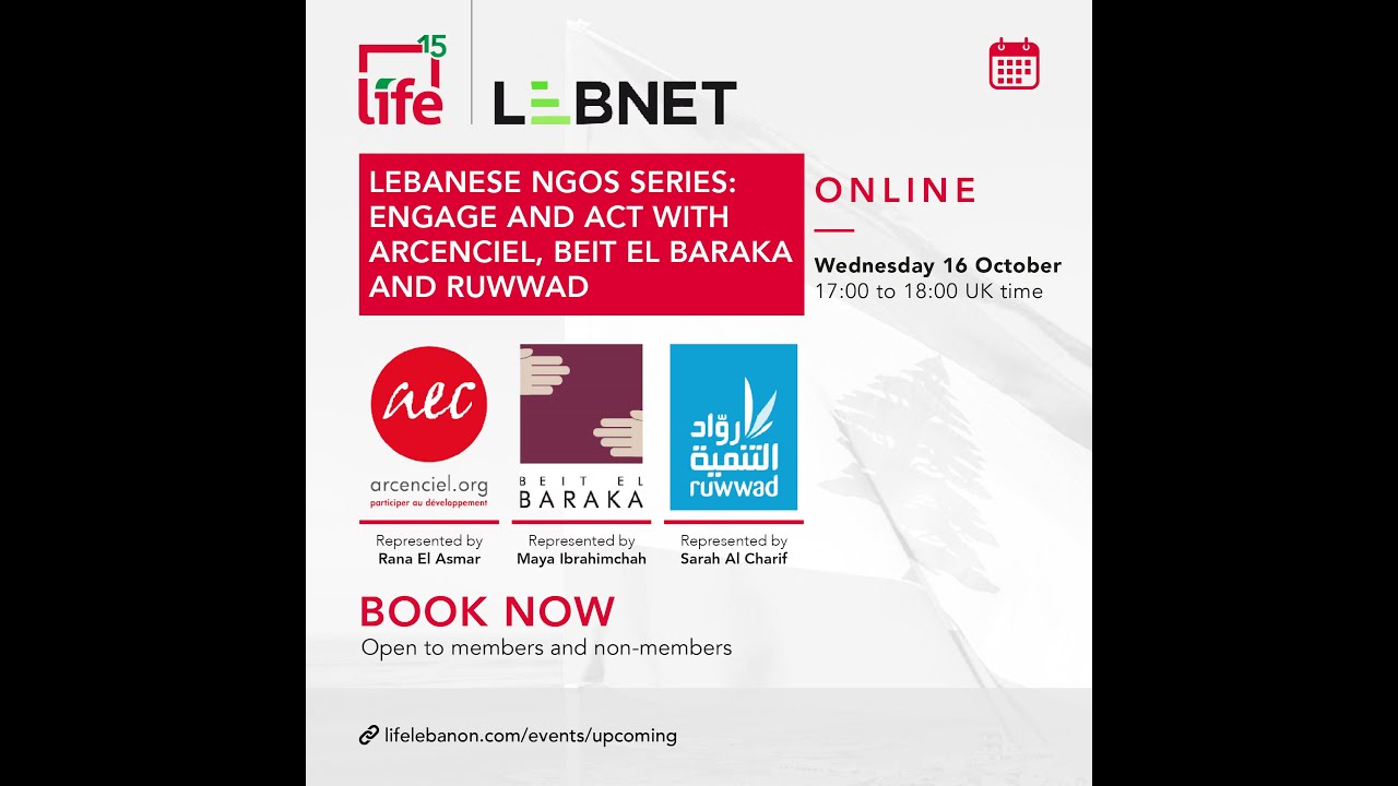 Lebanese NGOs Series: Engage and Act with Arcenciel, Beit El Baraka and Ruwwad, Online
