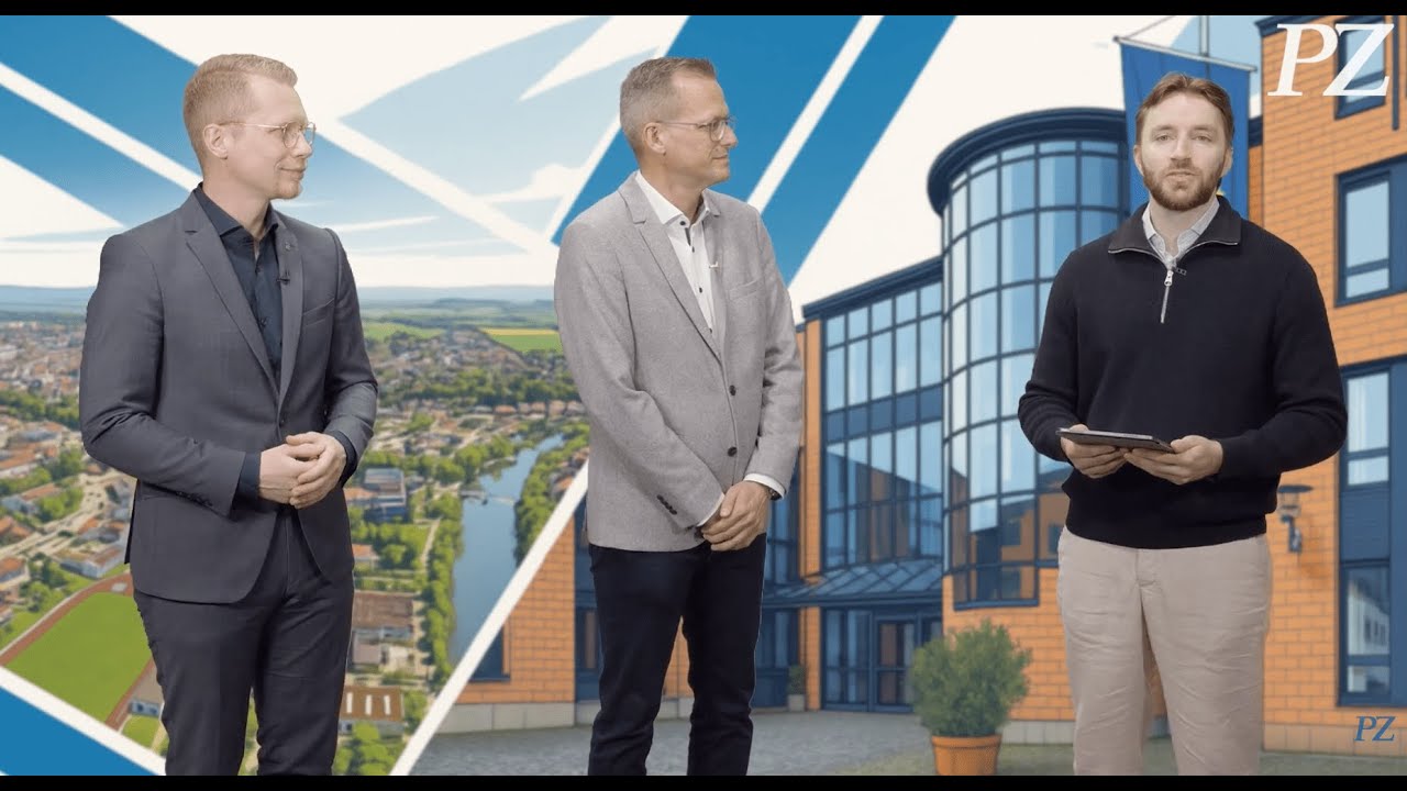 Die Mühlacker OB-Kandidaten Stephan Retter und Paul Renner im Duell