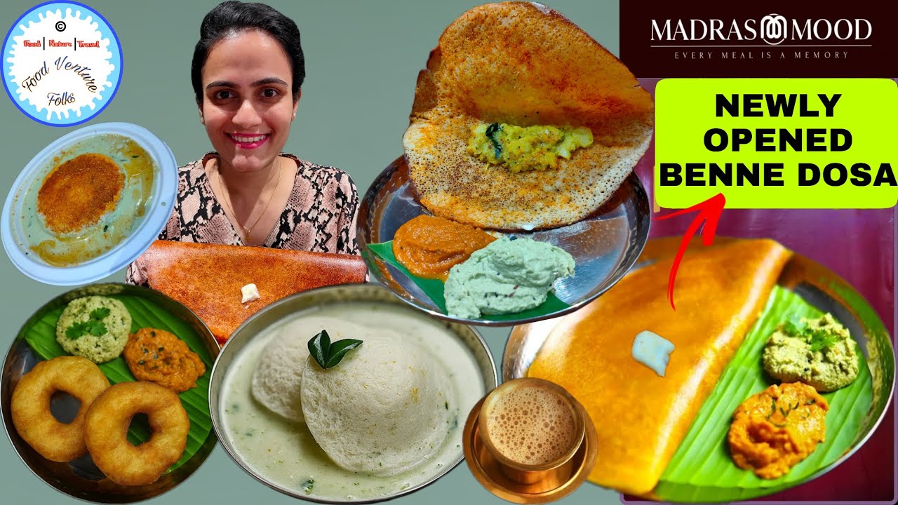 BEST VIRAL BENNE DOSA OPP. CRAWFORD MARKET IN MUMBAI at Newly Opened Madras Mood | Snacks & Coffee