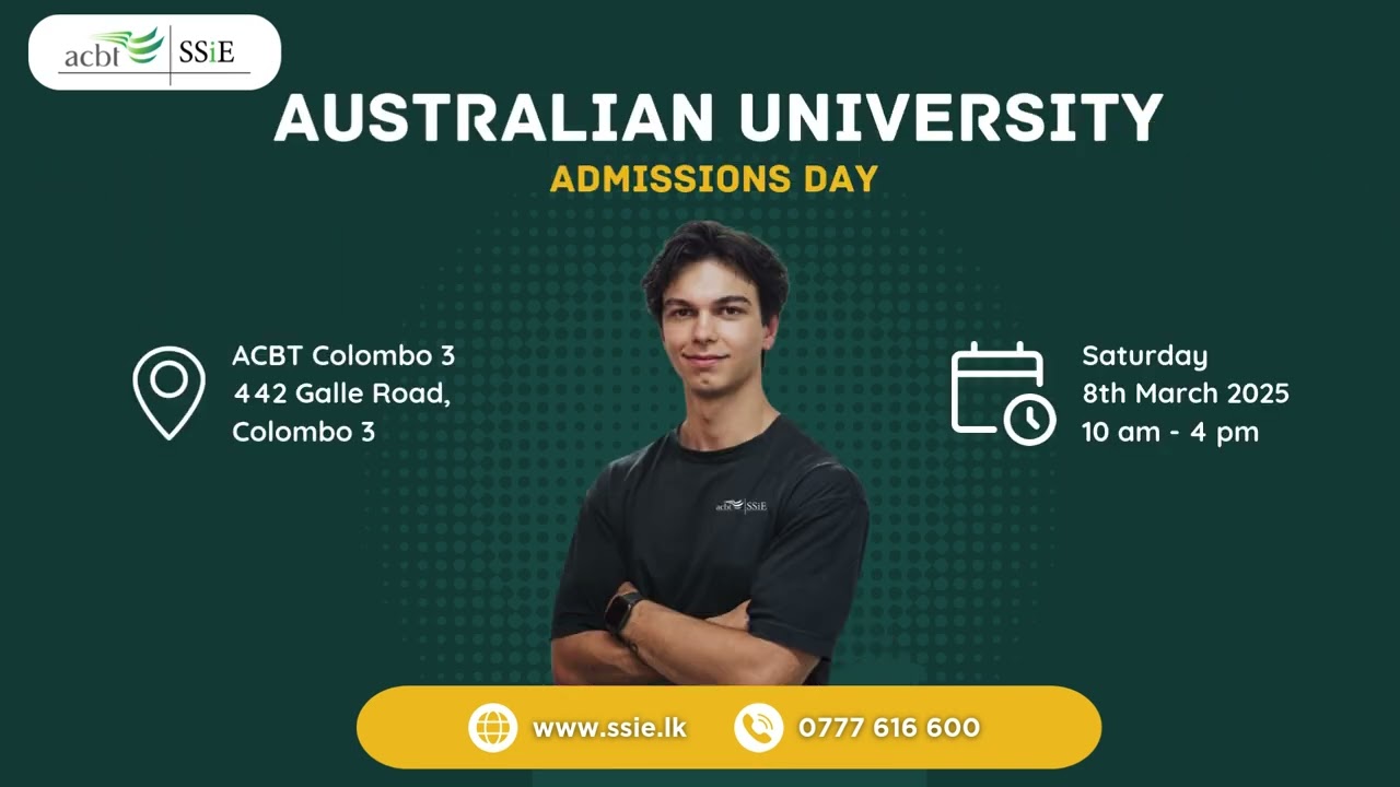 Australian University Admissions Day 8 March 2025 | ACBT SSIE