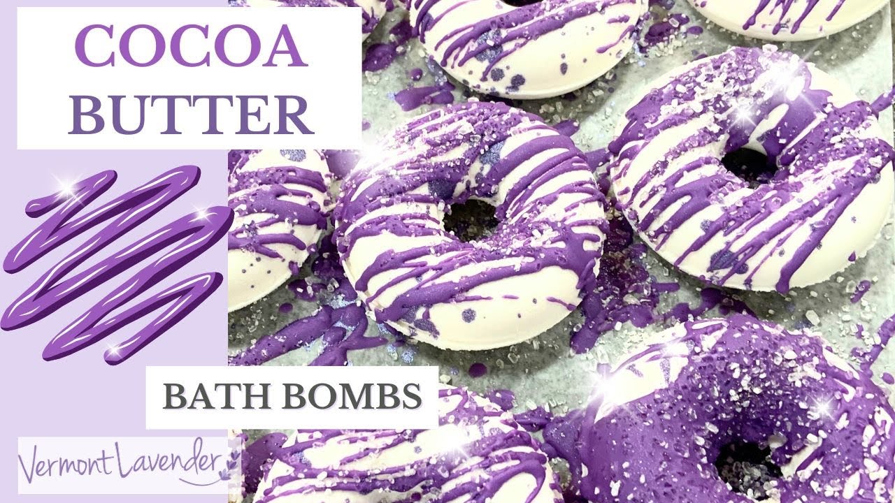 How to Make COCOA BUTTER DRIZZLE Decorating Bath Bombs + Demo | Vermont Lavender
