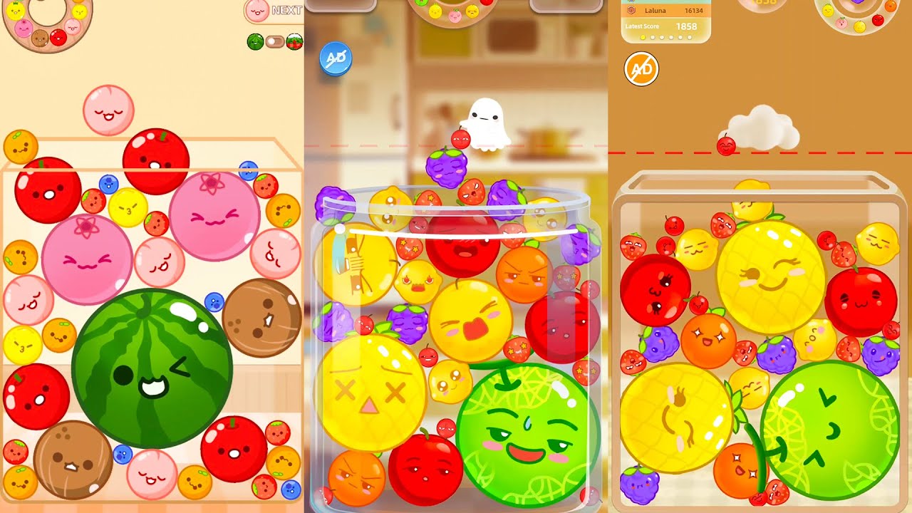 MELON MAKER VS WATERMELON MERGE GAME 2 GamePlay - iOS, Android