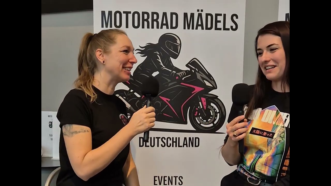 Julie Hauser bei uns im Interview auf der Motorradwelt Bodensee 