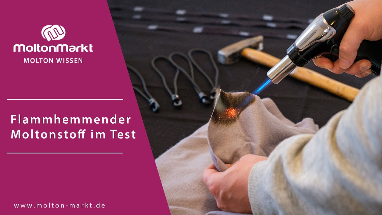 Brennbarkeit B1 (schwer entflammbar) 🔥 Feuerfestigkeit von Stoffen | MoltonMarkt