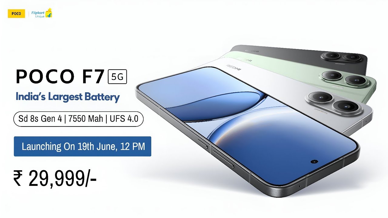 POCO F7 5G Listed With India's Biggest Battery - India Launch, Price, Processor, Camera, Display