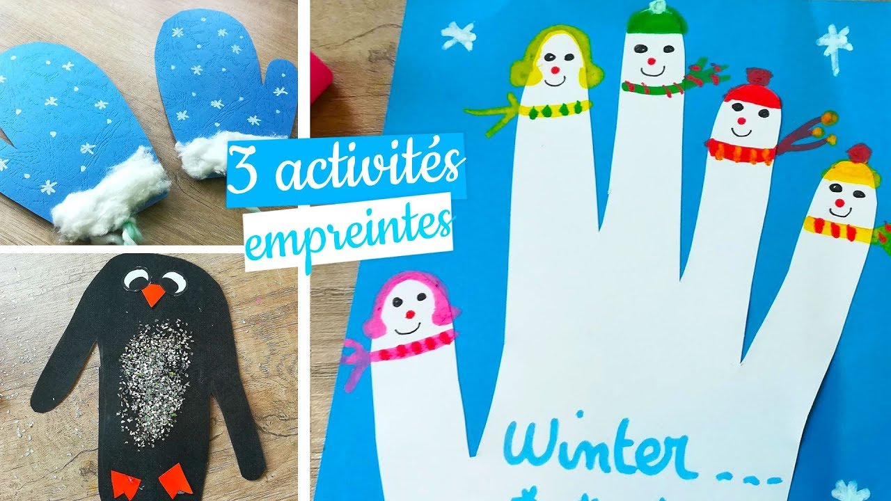 3 activités empreintes pour l'hiver