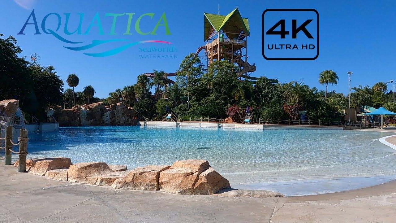 SeaWorld Aquatica Orlando 2020 4K Walkthrough Tour | Orlando Florida Water Park Tour 60fps