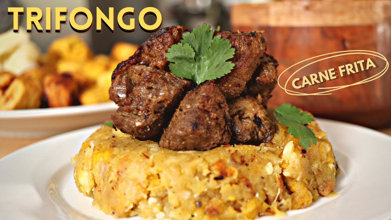 Trifongo with Carne Frita: Fried Pork