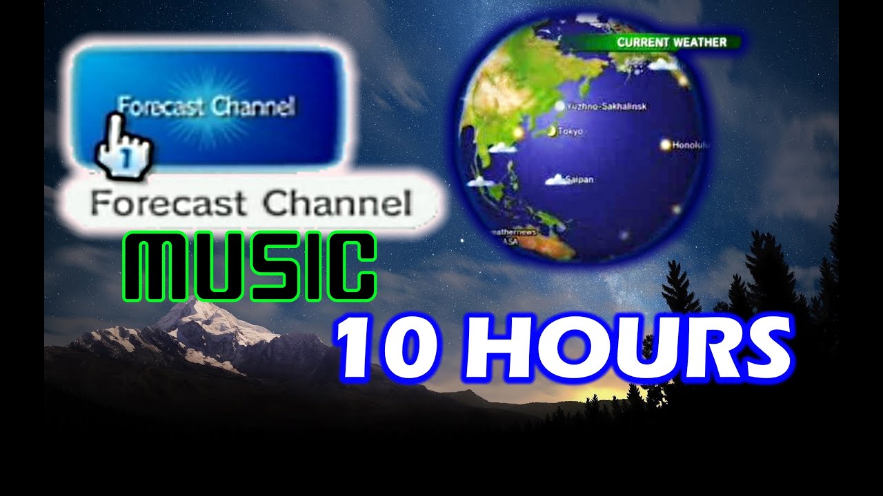 Wii Weather Forecast Channel Music (Globe at Night) - 10 Hours for Sleep / Study / Relaxing