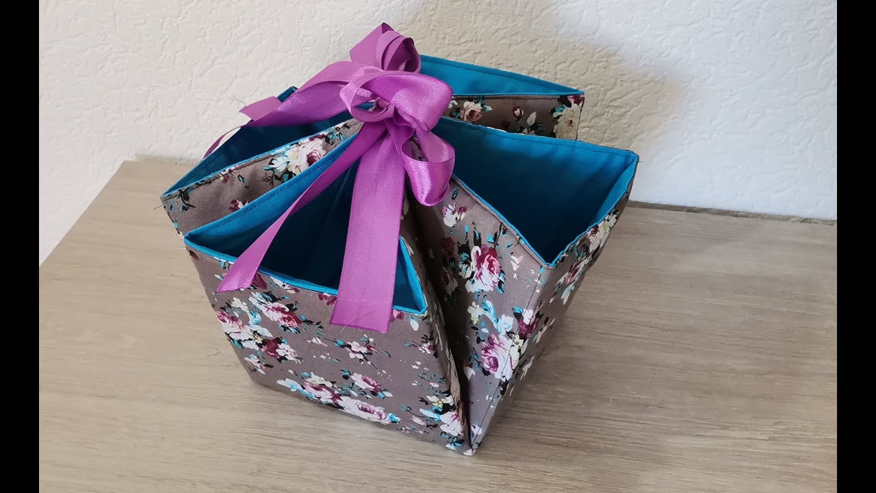 DIY Einen super leichten Korb nähen in nur 15 Minuten   / Super easy Tie-up Fabric Basket