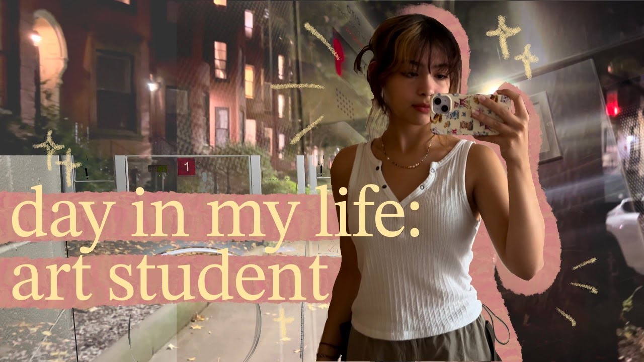 day in the life of an art student | classes, laundry, painting homework
