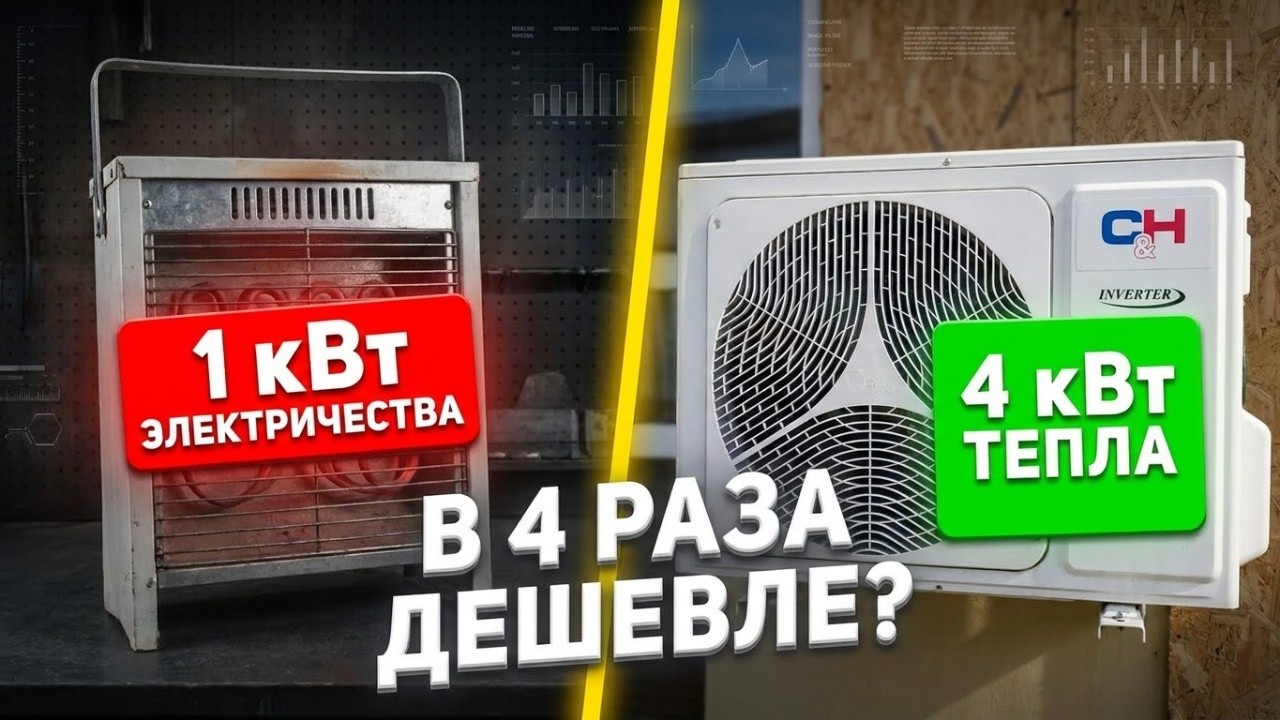 Тепловой насос воздух - воздух. Эффективность. Целесообразность.