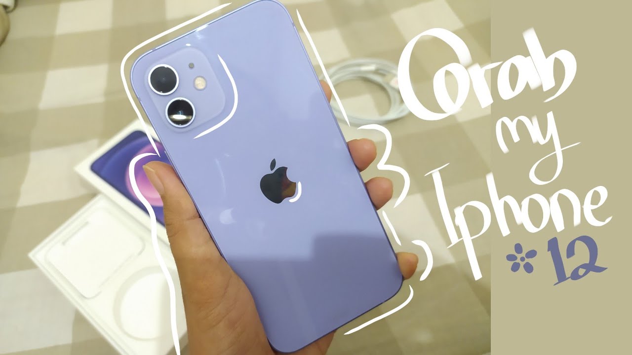 Self Reward Unboxing iPhone 12 (purple) ex iBox resmi Indonesia on 2022🤎