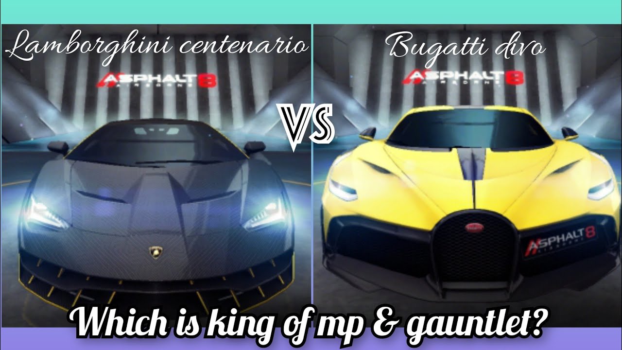 Asphalt 8 | Lamborghini centenario Vs Bugatti divo✅. Full comparison