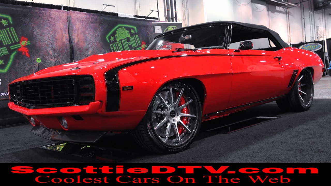 1969 Chevrolet Camaro Convertible 2021 SEMA Show Las Vegas Pro Auto Custom Interiors