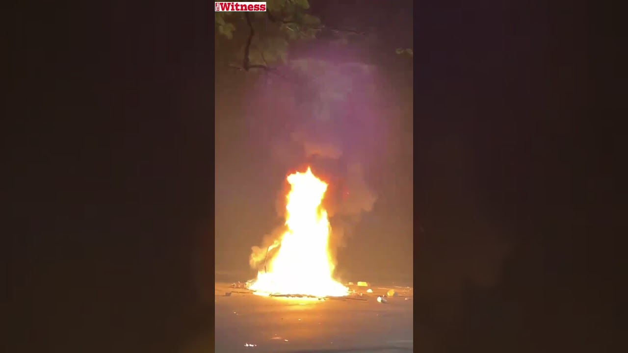 Pietermaritzburg UKZN students protest on Monday (April 22, 2024) night over Nsfas allowances
