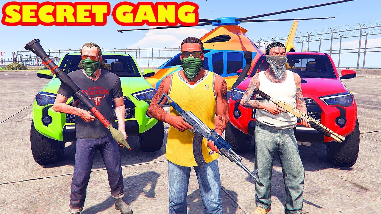 Franklin Make SECRET GANG in Los Santos in GTA 5 | SHINCHAN and CHOP