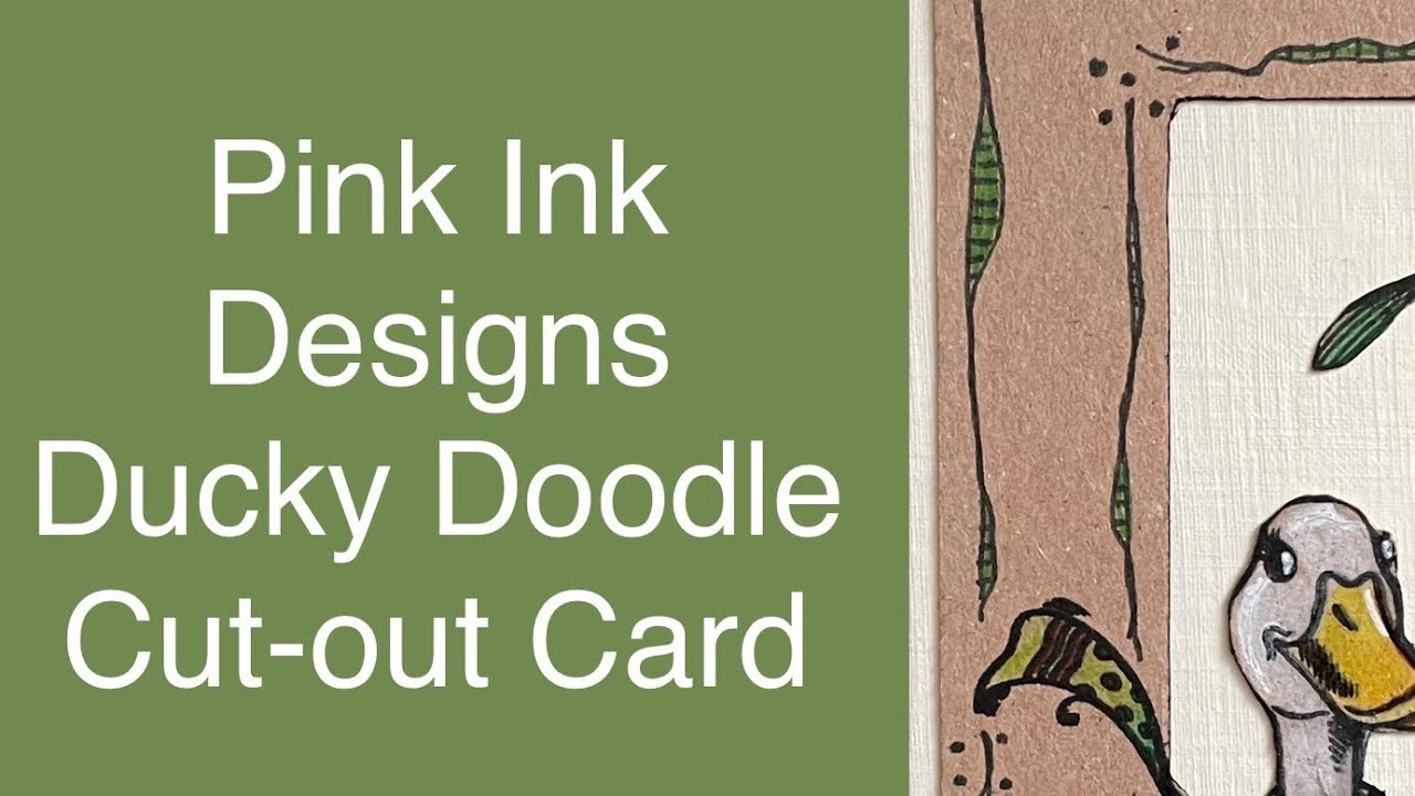 Pink Ink Designs Christmas 2025 Kraft Card  with 'Cut Out' Pucker Up Ducky. Duck the Halls Stamp Set