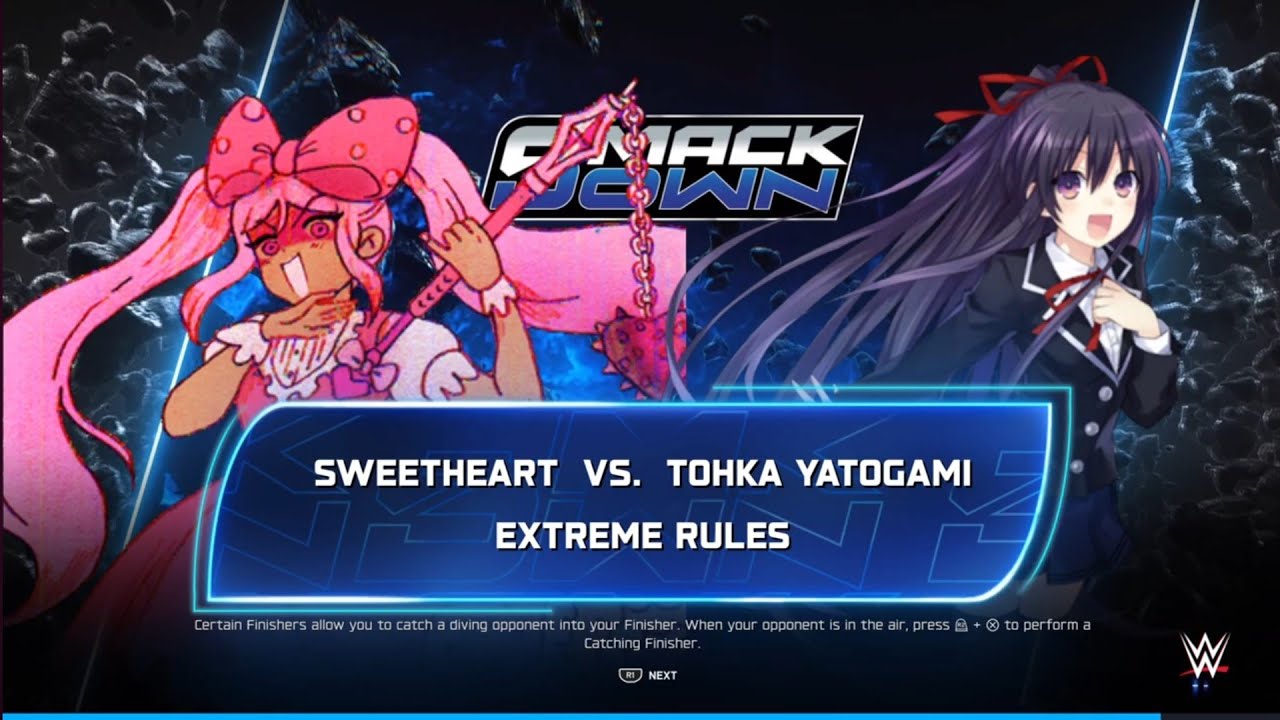 Sweetheart vs Tohka Yatogami Extreme Rules Match (WWE 2k25)