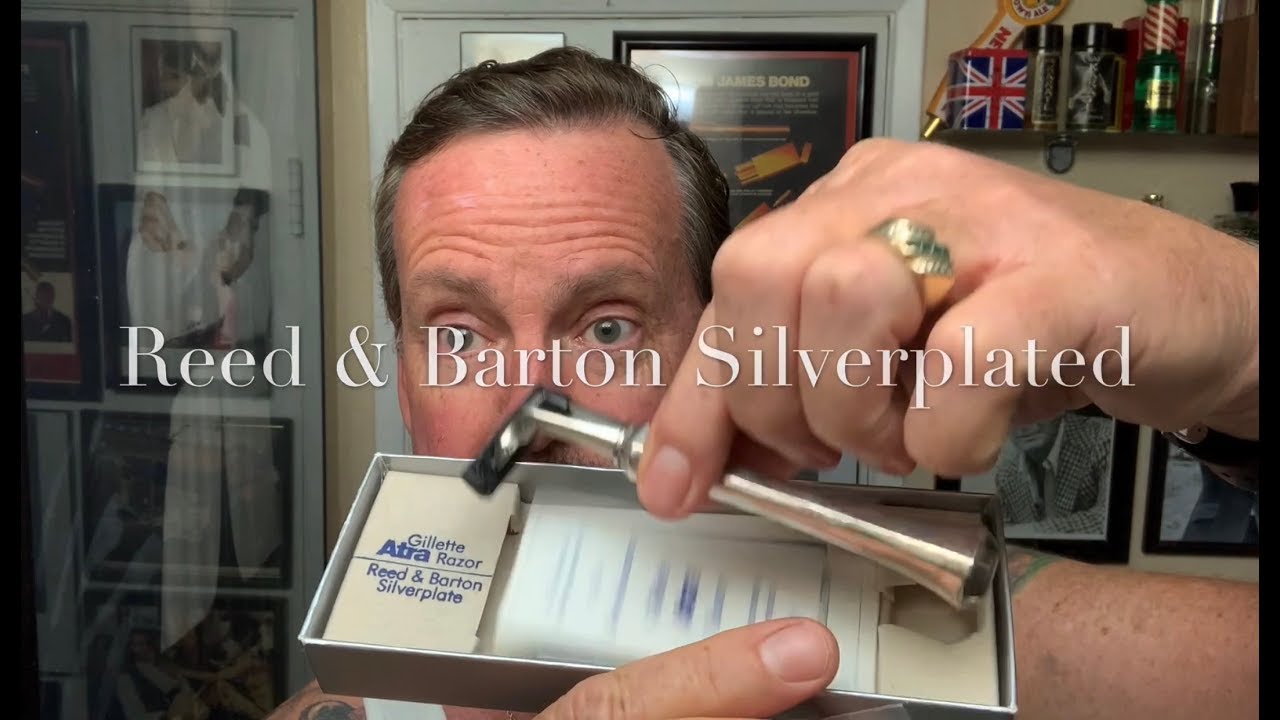 Винтажная посеребренная бритва Gillette Atra от Reed & Barton